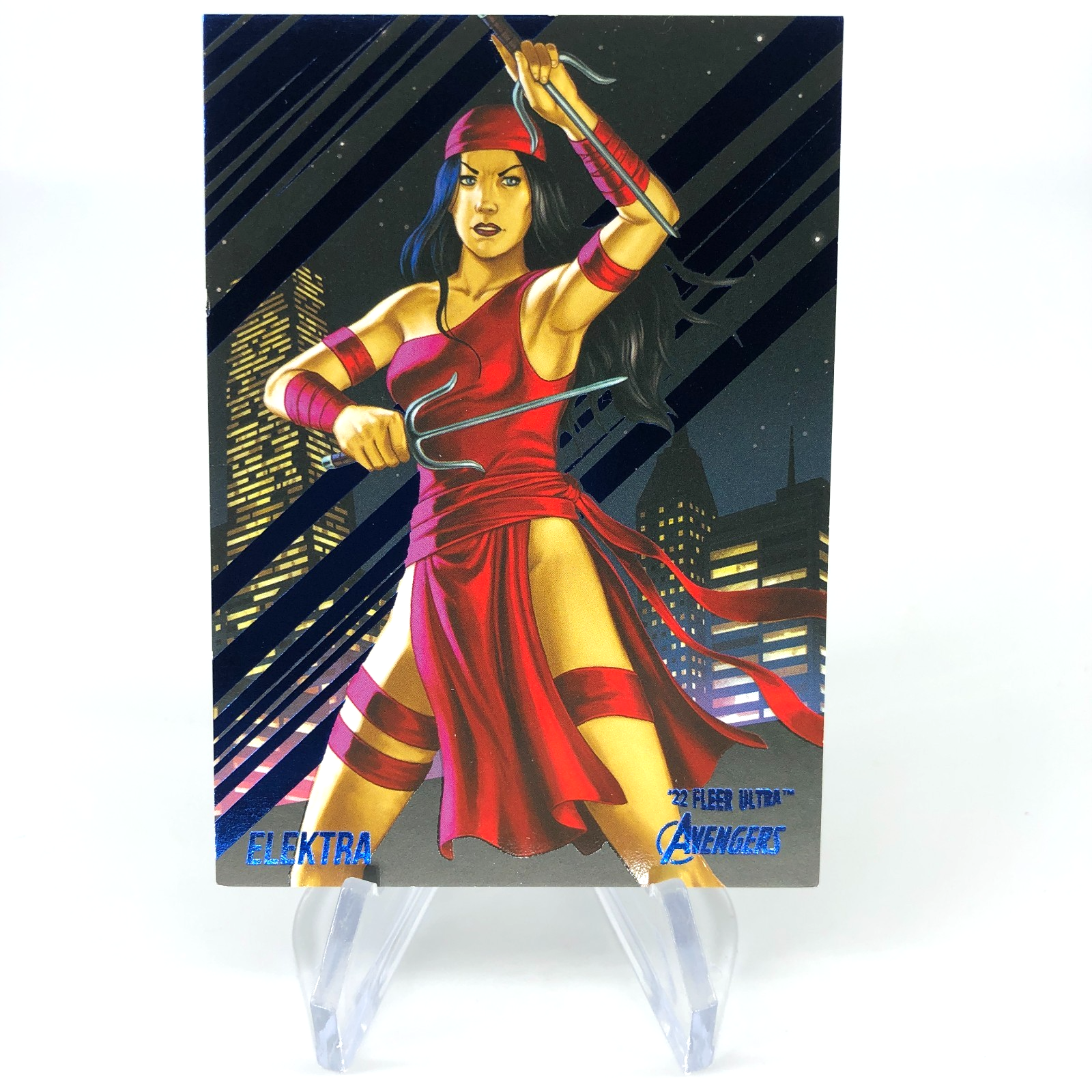 Marvel Card Elektra 20 Blue /360 Fleer Upper Deck Ultra Avengers 2022 [NM]