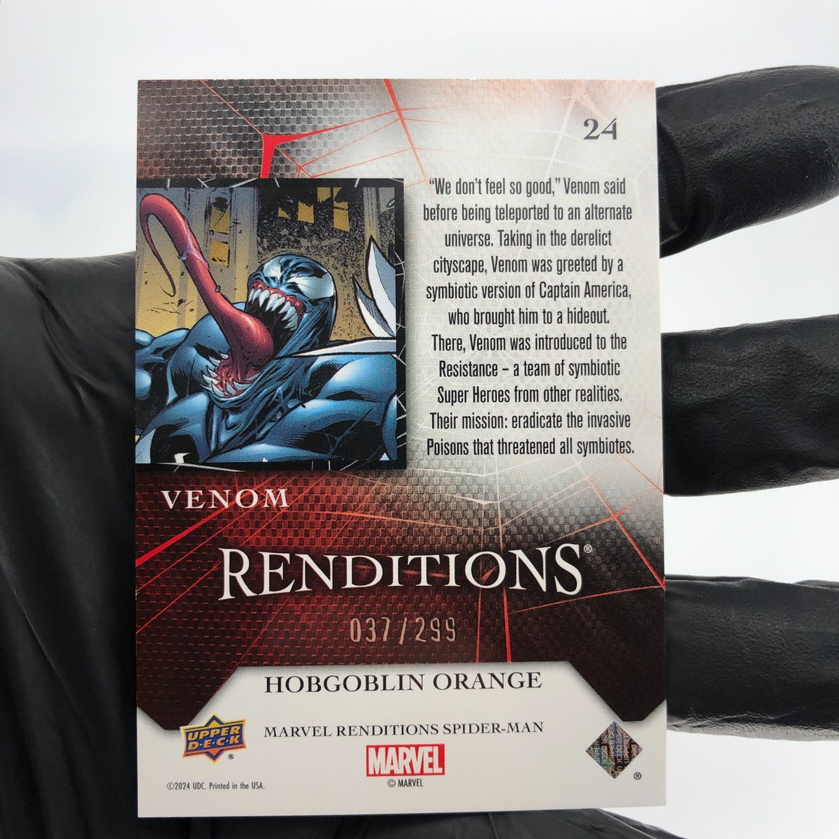 Marvel Card Venom 24 Orange  /299 Fleer Upper Deck Renditions [NM]