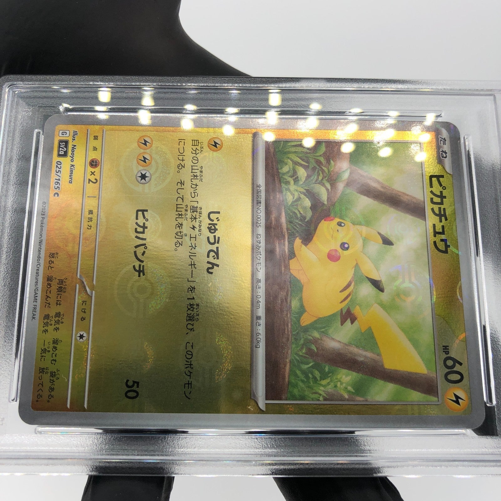 PSA 9 Pokemon Card Pikachu 025/165 C Pokeball SV2a Japanese Karte [9]