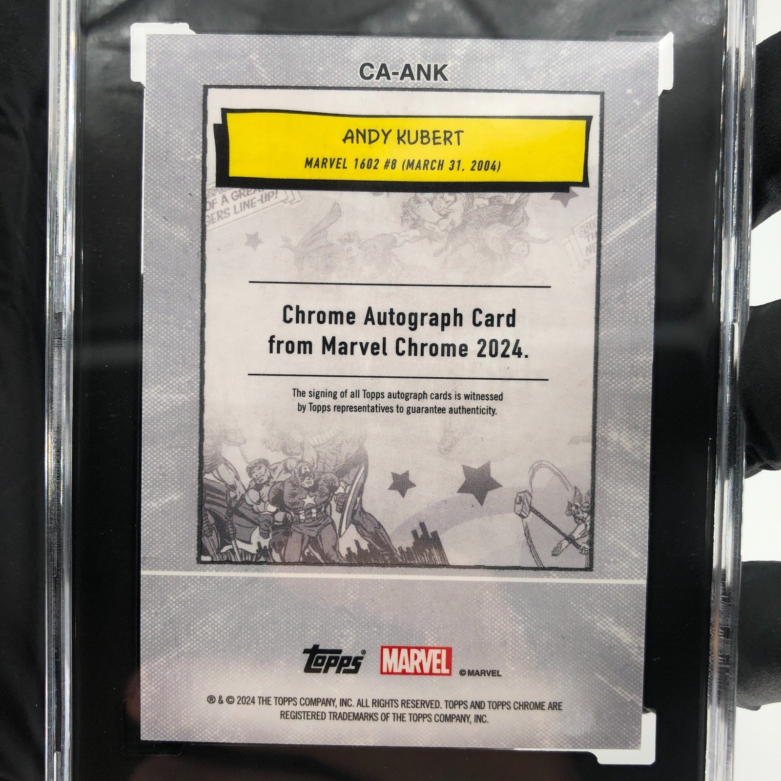 SGC 10 Marvel Card Thor CA-ANK /99 Andy Kubert Autograph Topps Chrome 2024 [NM]