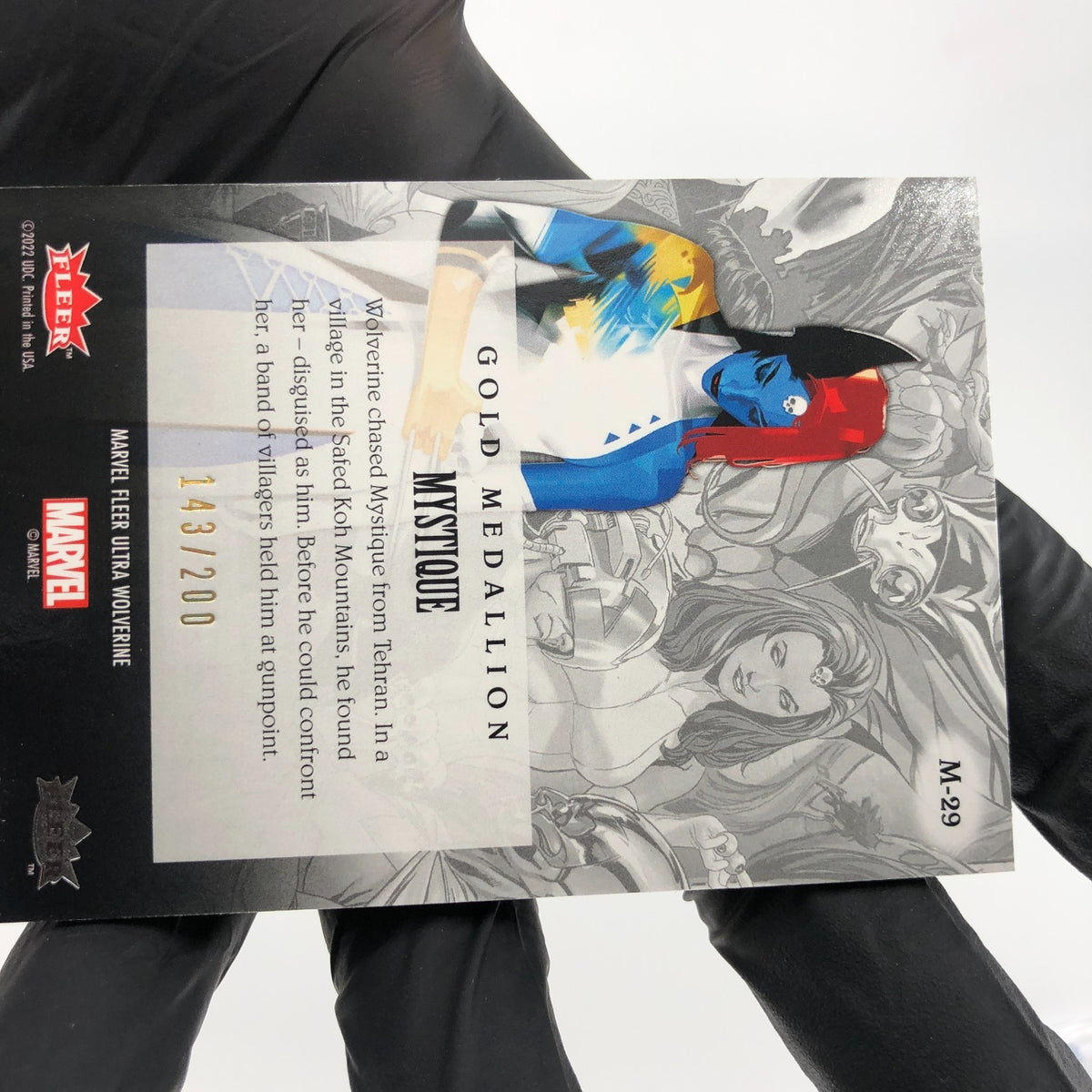 Marvel Card Mystique M-29 Gold /200 Fleer Upper Deck Ultra Wolverine [NM]