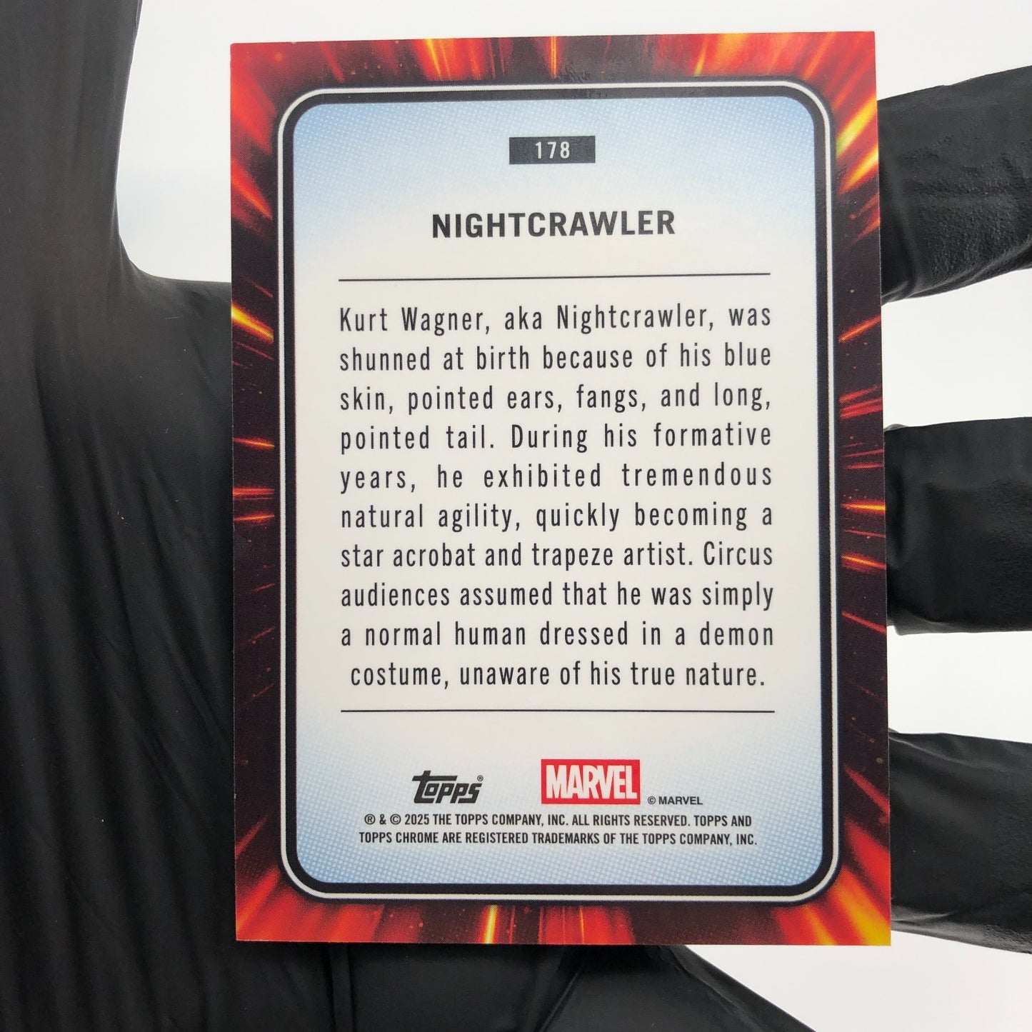 Marvel Card Nightcrawler 178 Blue Green Shimmer /199 Topps Chrome 2025 [NM]