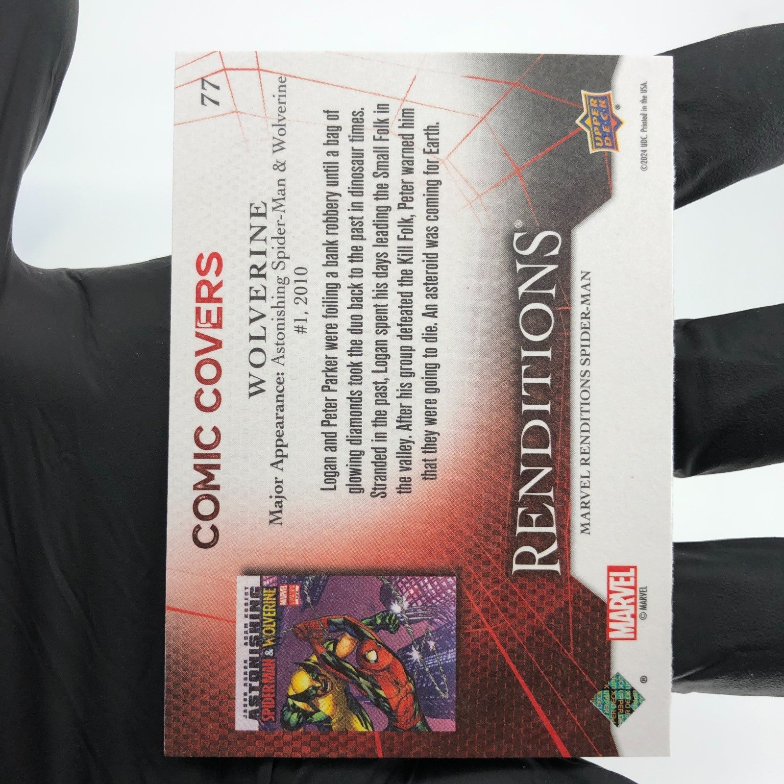 Marvel Card Wolverine 77 Comic Covers Fleer Upper Deck Renditions [NM]