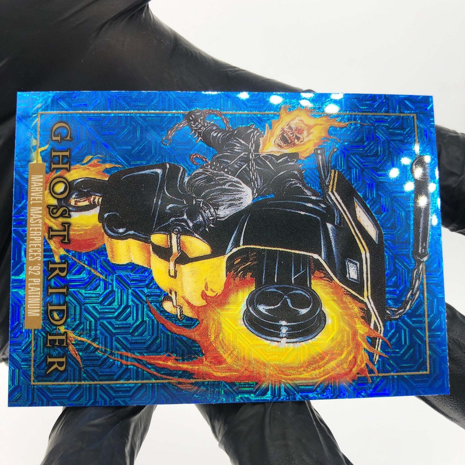 Marvel Card Ghost Rider Blue Traxx 37 Fleer Upper Deck Masterpieces [NM]