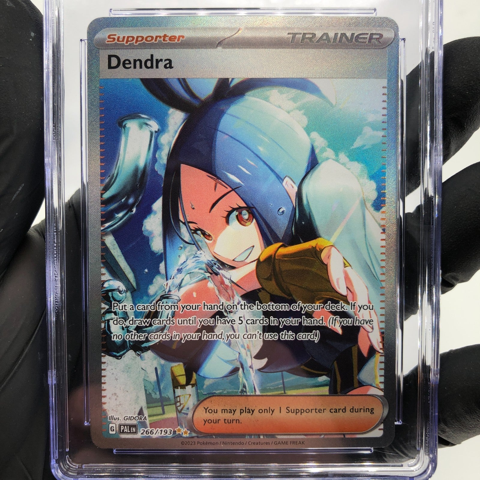 CGC 9.5 Pokemon Card Dendra 266/193 Paldea Evolved Error English Karte [9.5]