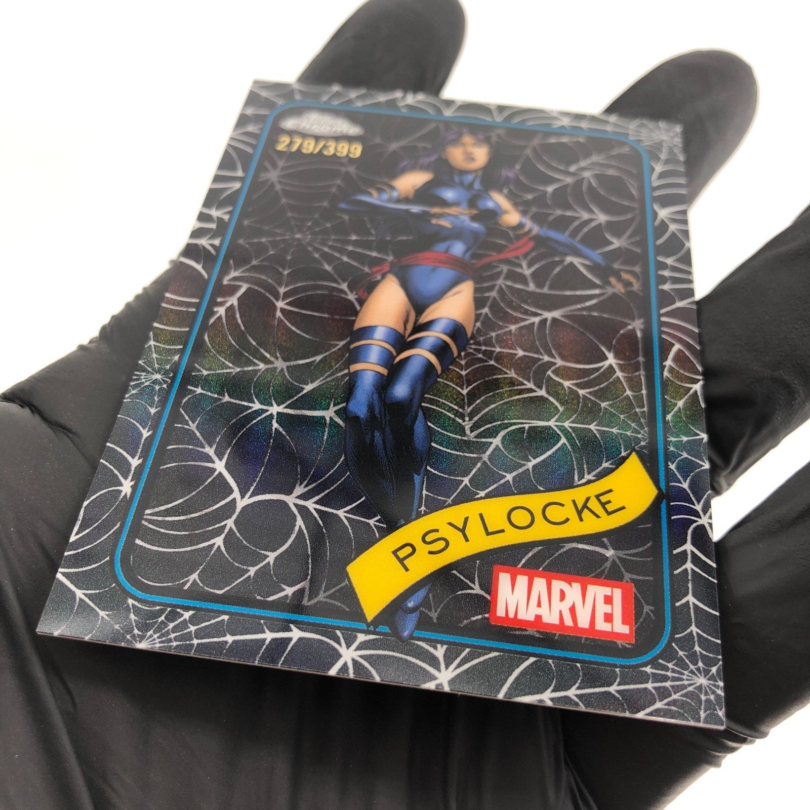 Marvel Card Psylocke 135 Black Web /399 Topps Chrome 2025 [NM]
