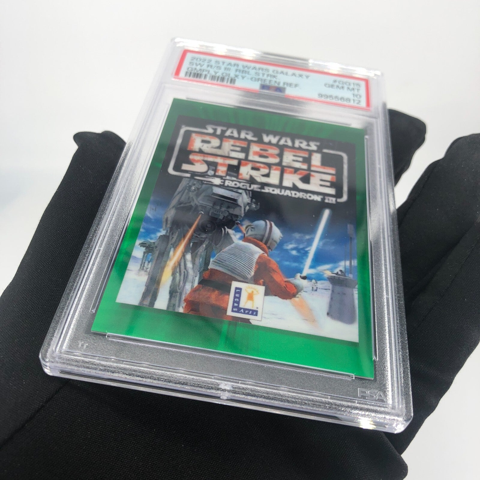 PSA 10 Star Wars Galaxy 2022 Rebel Strike GG-15 /99 Green Topps Chrome [10]