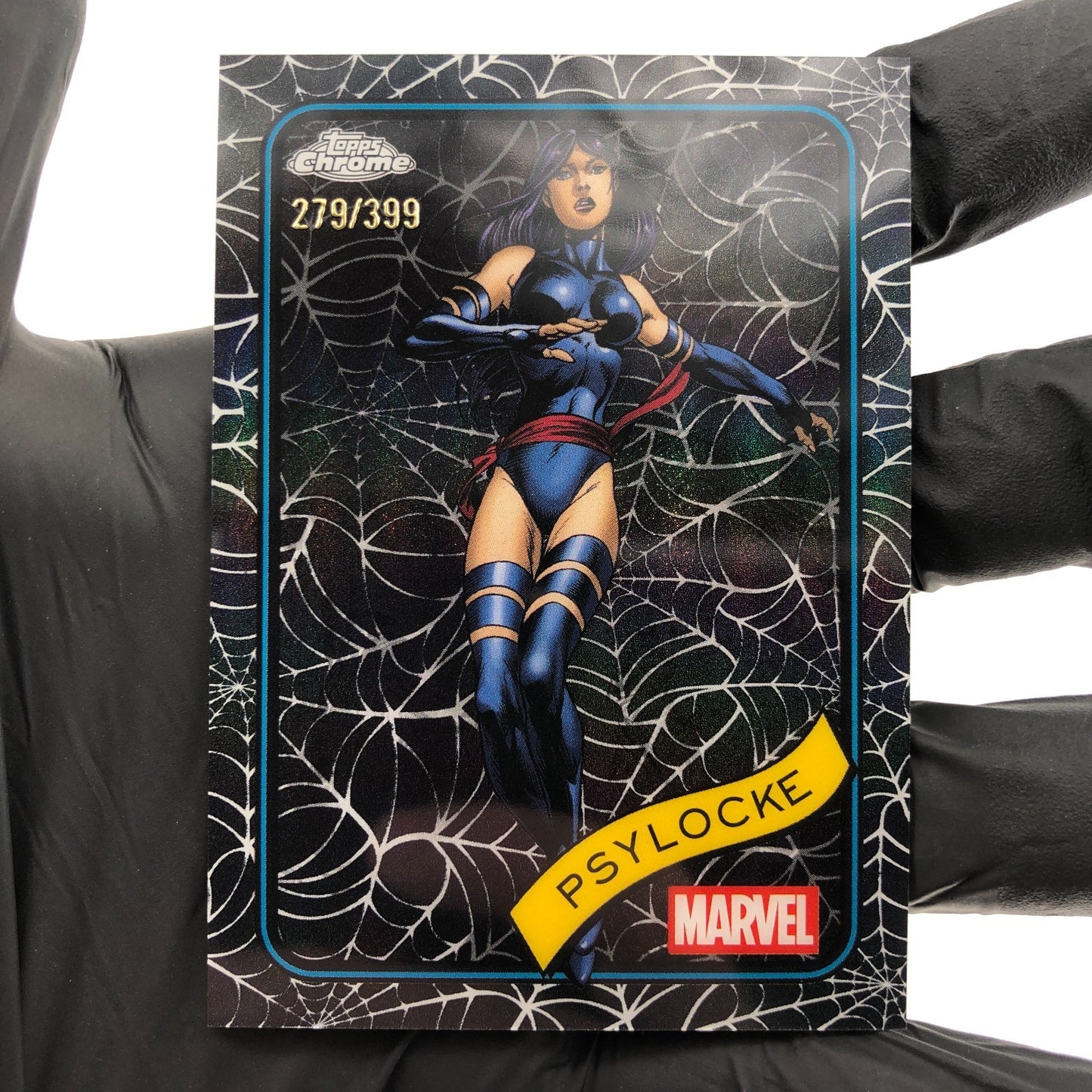 Marvel Card Psylocke 135 Black Web /399 Topps Chrome 2025 [NM]