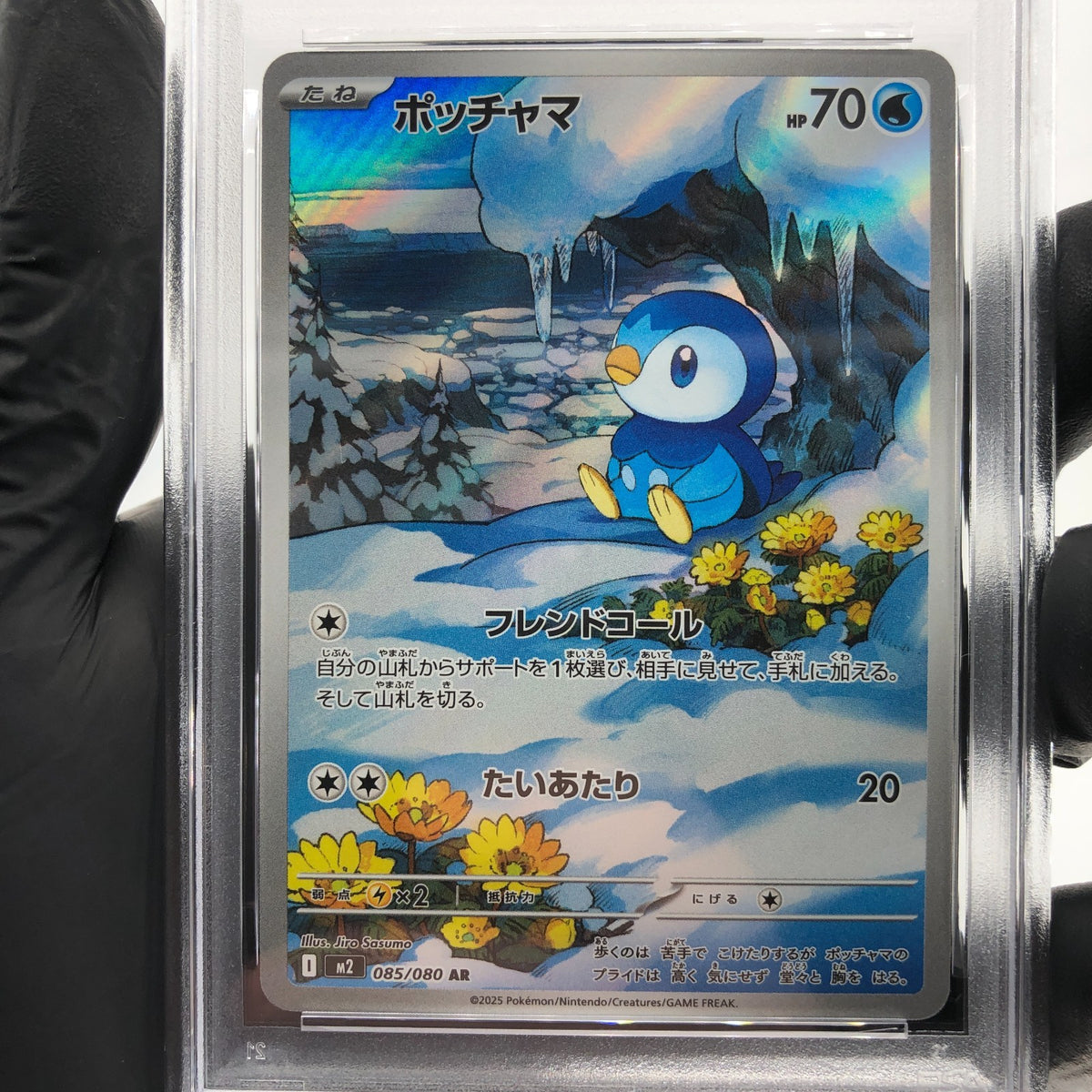 PSA 8 Pokemon Card Piplup 085/080 AR M2 Japanese Karte [8]