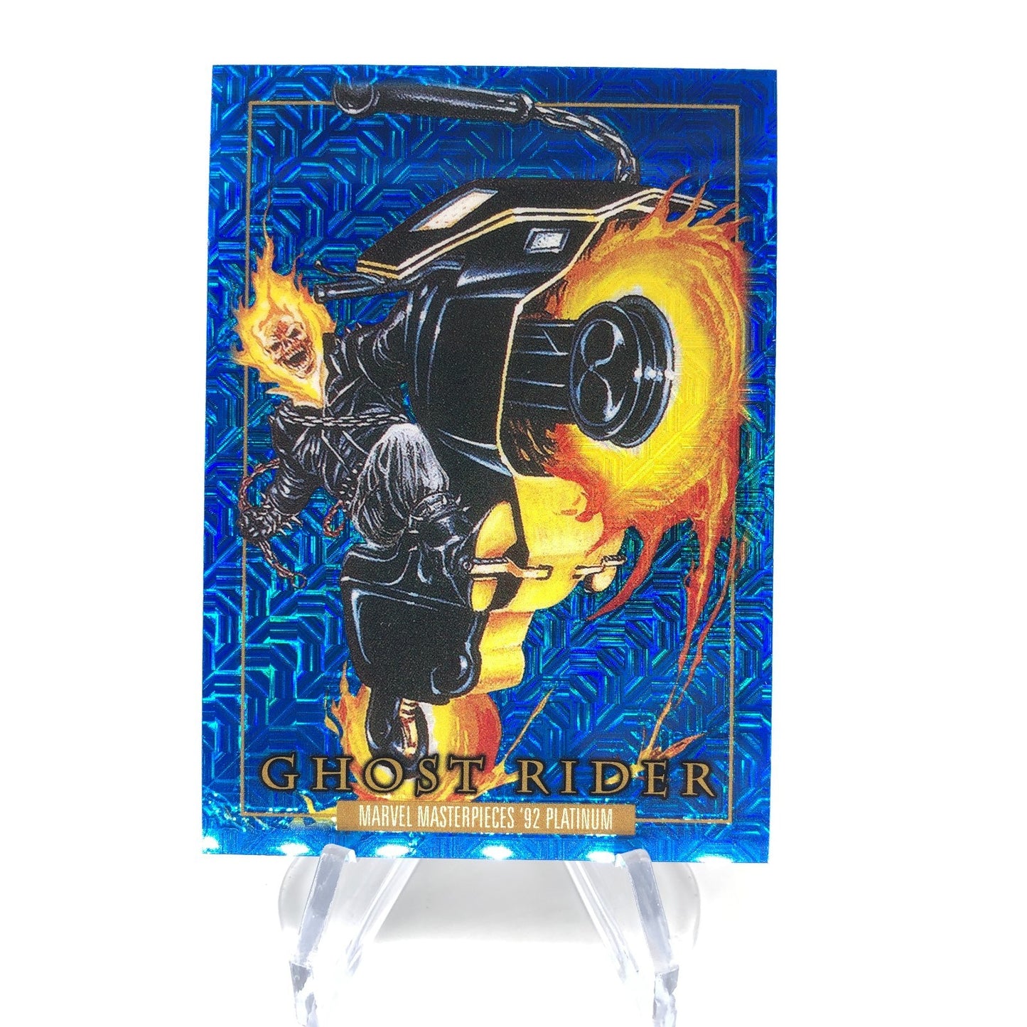 Marvel Card Ghost Rider Blue Traxx 37 Fleer Upper Deck Masterpieces [NM]