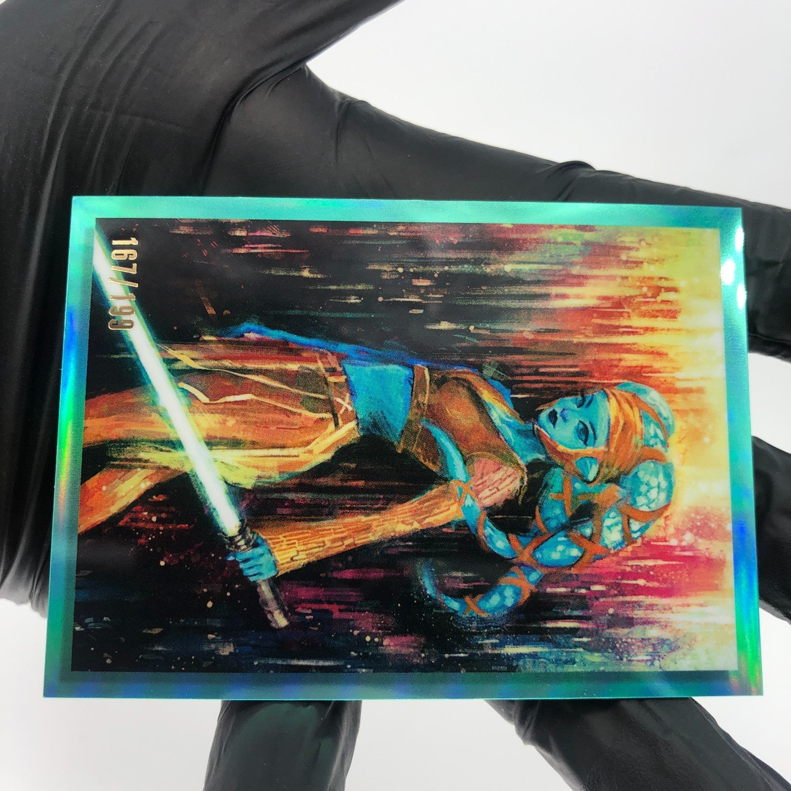 Star Wars Galaxy 2023 Aayla Secura WSW-14 Aqua  /199 Insert Topps Chrome [NM]