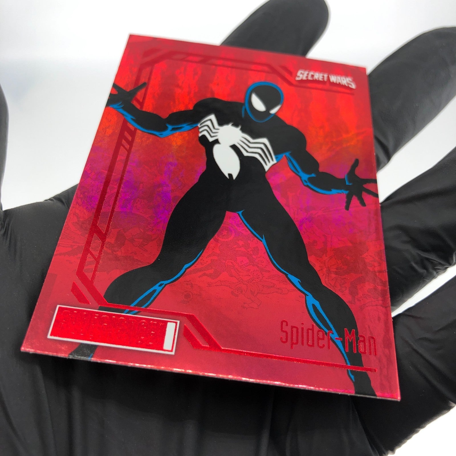 Marvel Card Secret Wars Spider-Man 58 Red Rainbow Allegiance Upper Deck [NM]