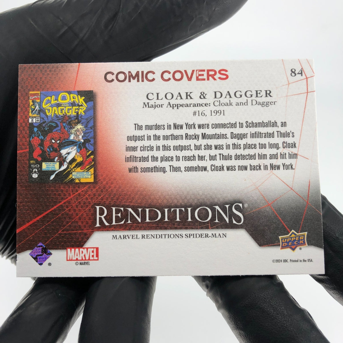 Marvel Card Cloak & Dagger 84 Comic Covers Fleer Upper Deck Renditions [NM]