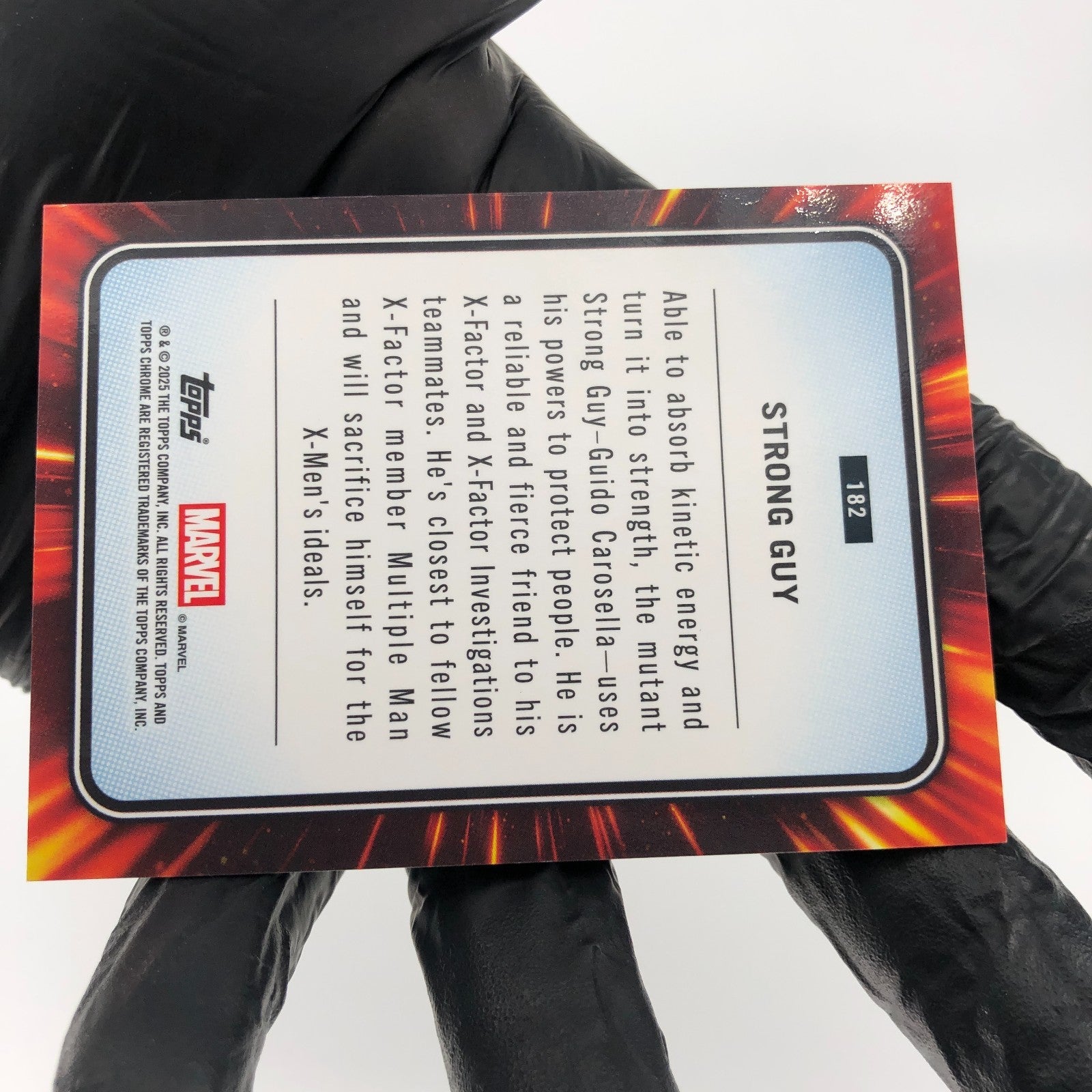 Marvel Card Strong Guy 182 Black Web /399 Topps Chrome 2025 [NM]