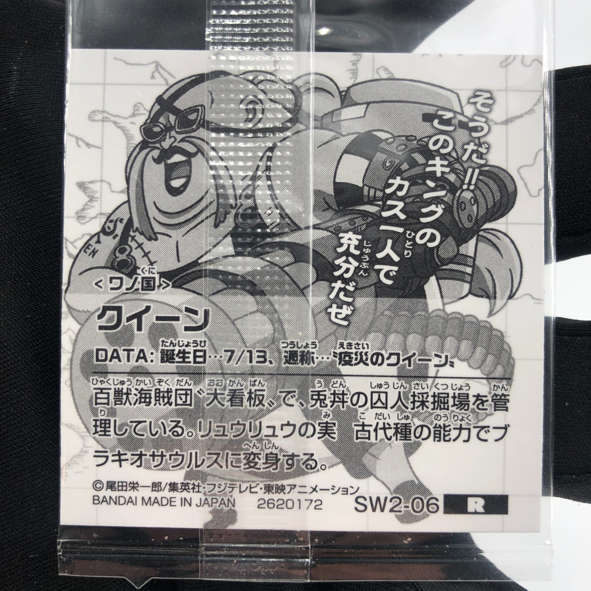 One Piece Queen SW2-06 R Holo Wafer  Japanese [Sealed]