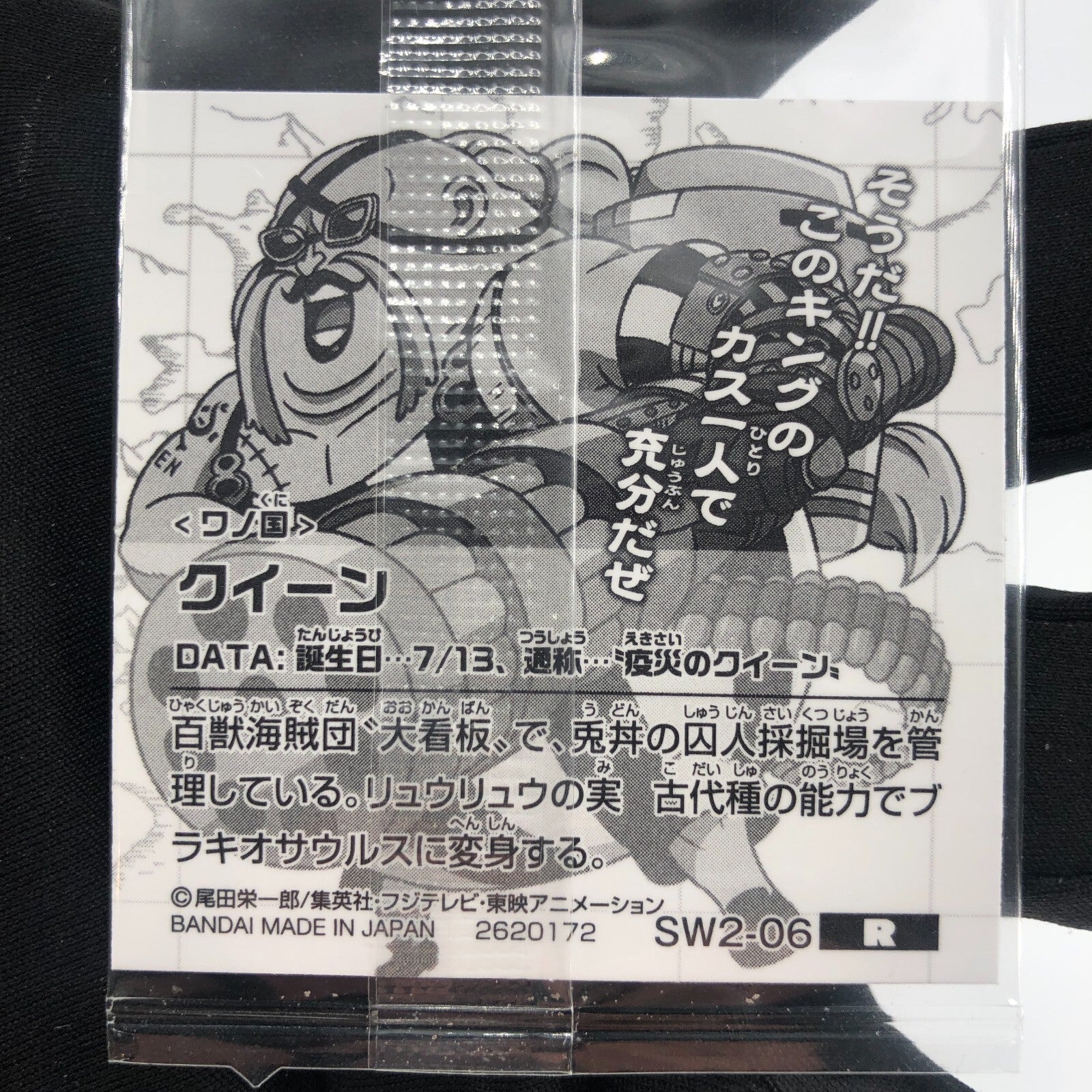 One Piece Queen SW2-06 R Holo Wafer  Japanese [Sealed]