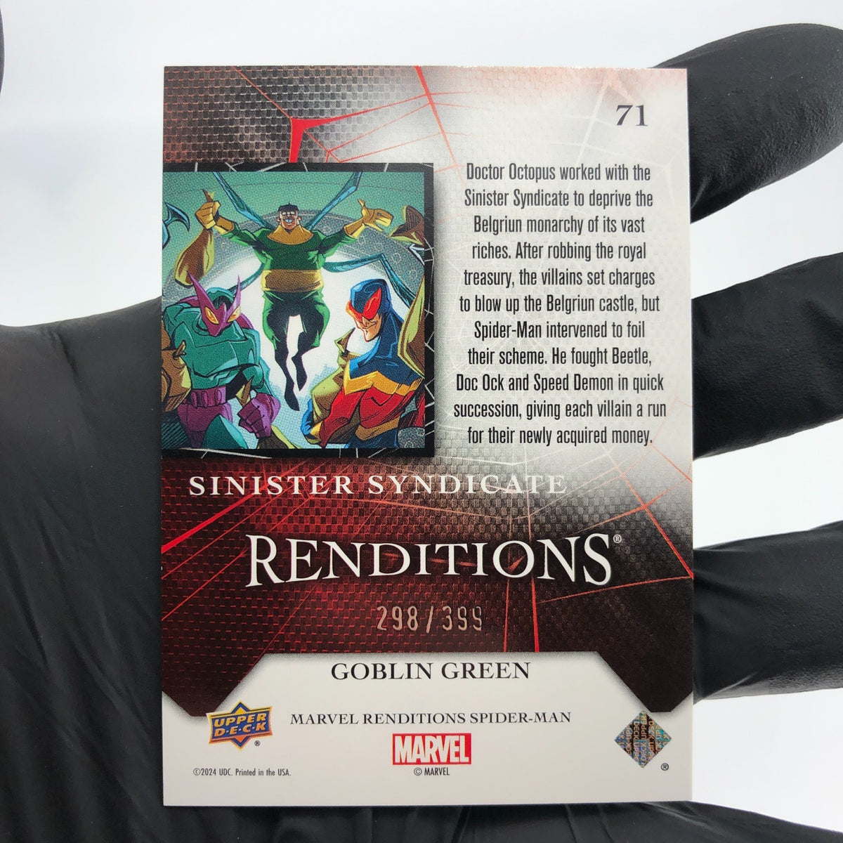 Marvel Card Sinister Syndicate 71 Green  /399 Fleer Upper Deck Renditions [NM]