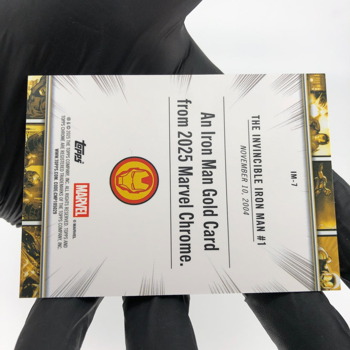 Marvel Card Iron Man IM-7 Gold Topps Chrome 2025 [NM]