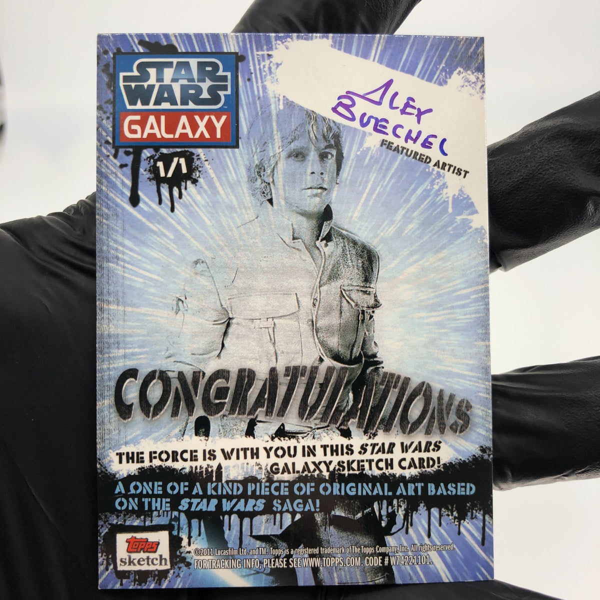 2024 Topps Star Wars Galaxy Padme Amidala /1 Sketch by Alex Buechel [NM]