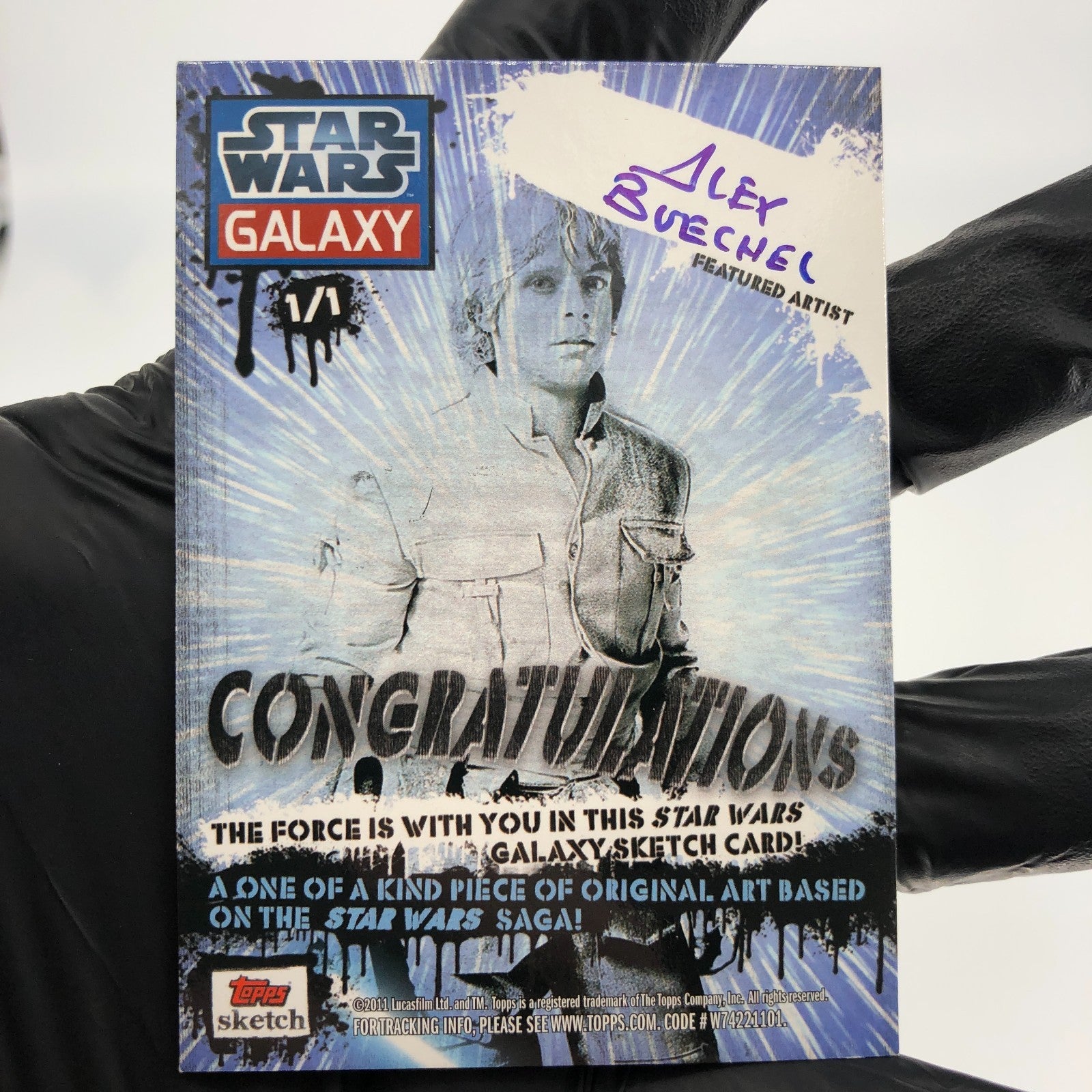 2024 Topps Star Wars Galaxy Padme Amidala /1 Sketch by Alex Buechel [NM]