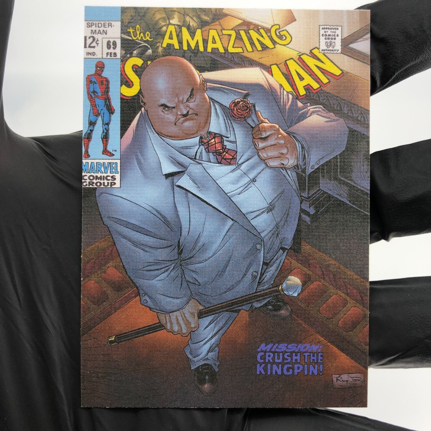 Marvel Card Kingpin 7 Comic Covers Fleer Upper Deck Renditions [NM]