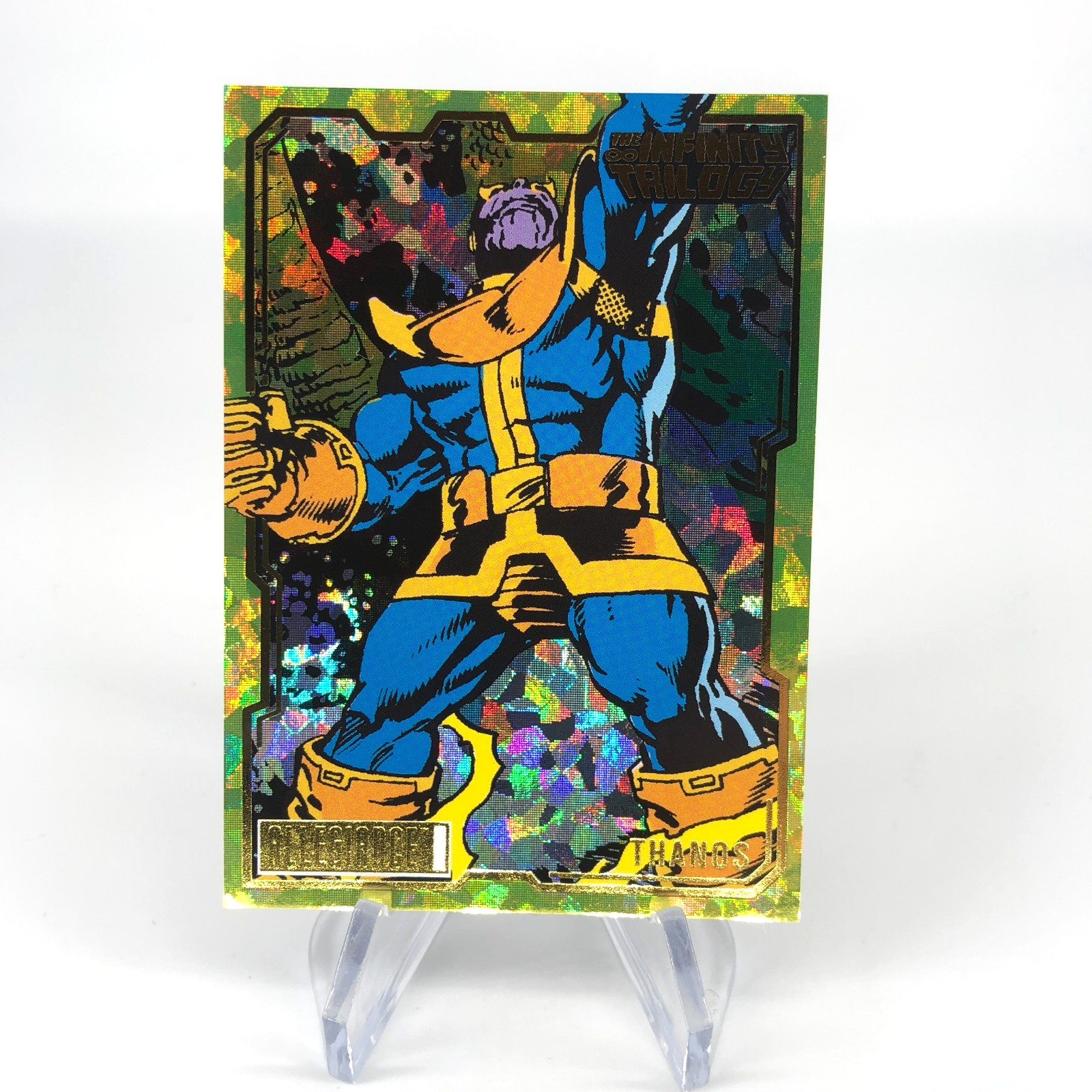 Marvel Card Thanos 1 Yellow Crackle /149 Infinity Allegiance Upper Deck [NM]