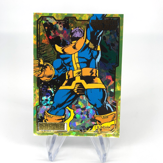 Marvel Card Thanos 1 Yellow Crackle /149 Infinity Allegiance Upper Deck [NM]