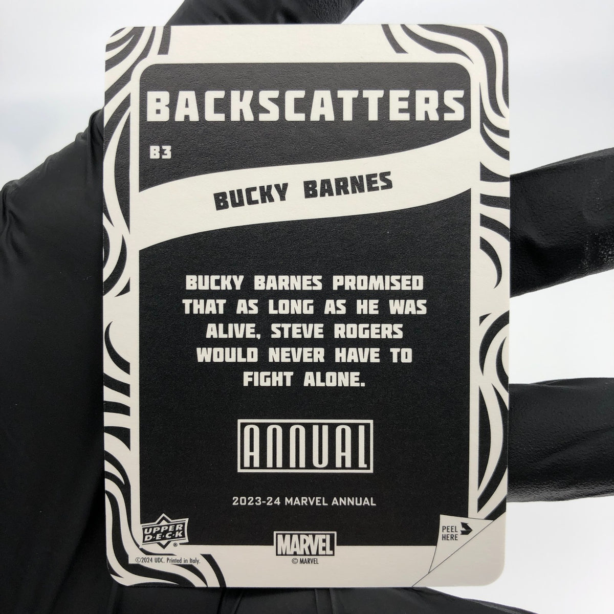 Marvel Card Bucky Barnes B3 Backscatters Annual Upper Deck Flair 2023 [NM]