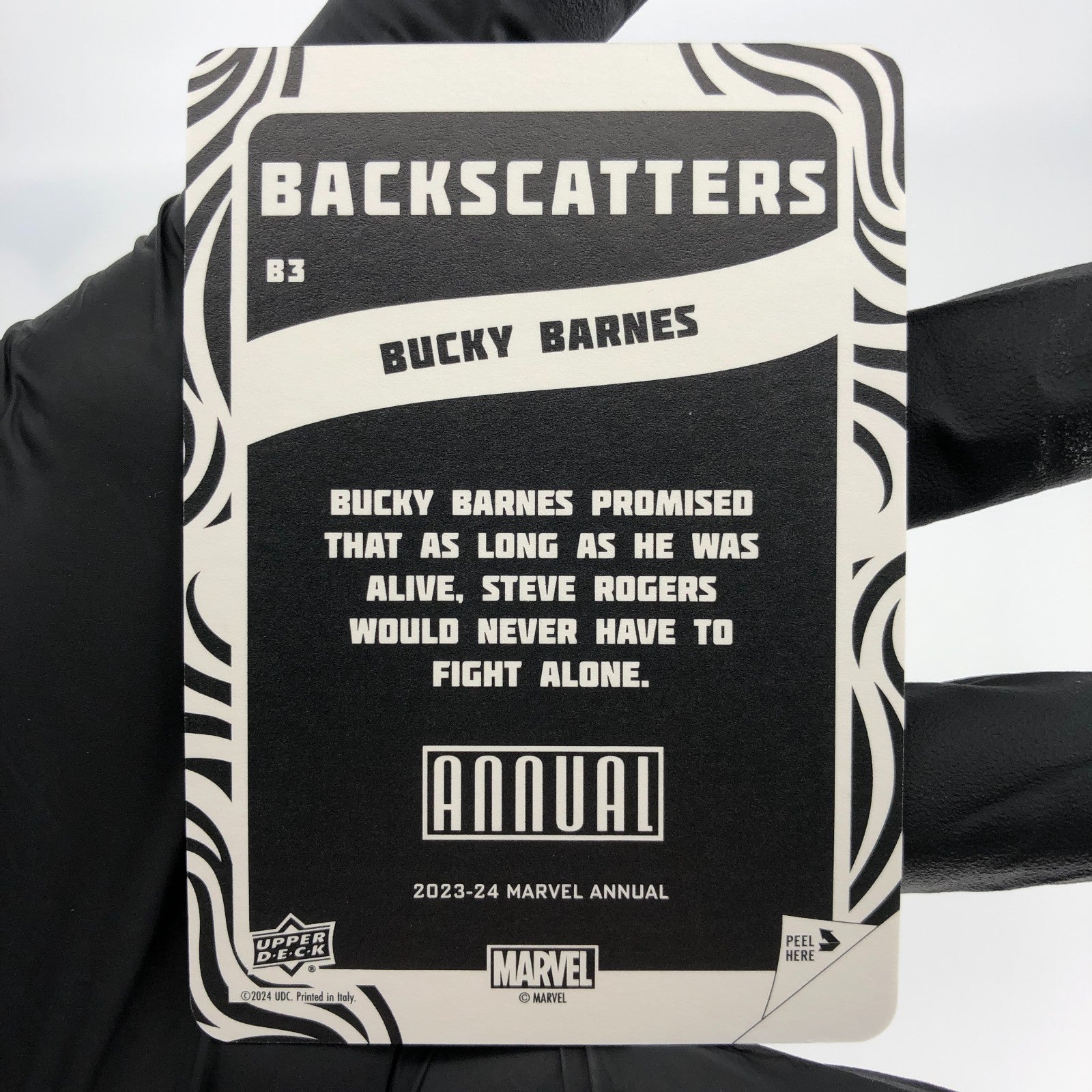 Marvel Card Bucky Barnes B3 Backscatters Annual Upper Deck Flair 2023 [NM]