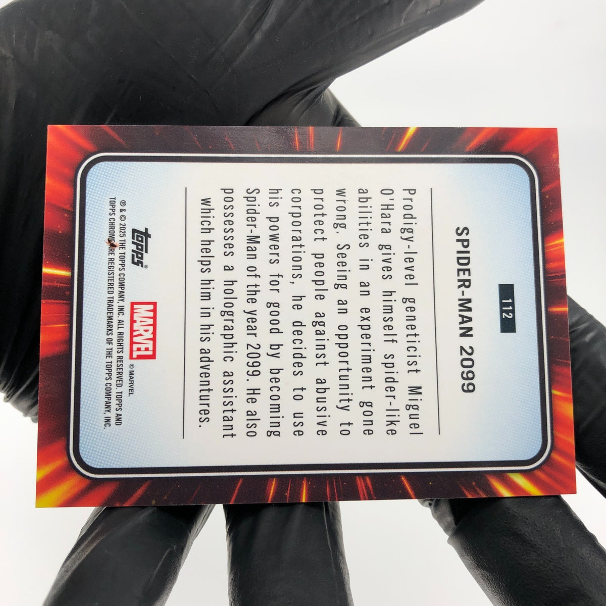 Marvel Card Spider-Man 2099 112 Black Web /399 Topps Chrome 2025 [Exc.]