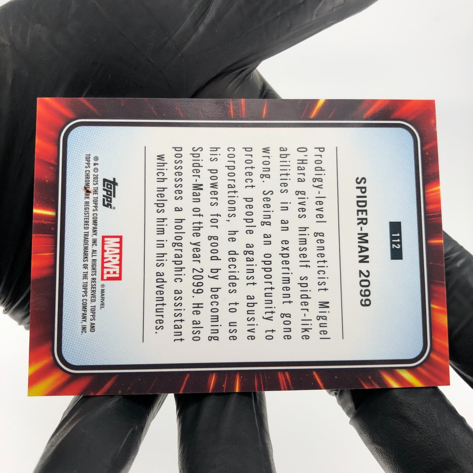 Marvel Card Spider-Man 2099 112 Black Web /399 Topps Chrome 2025 [Exc.]