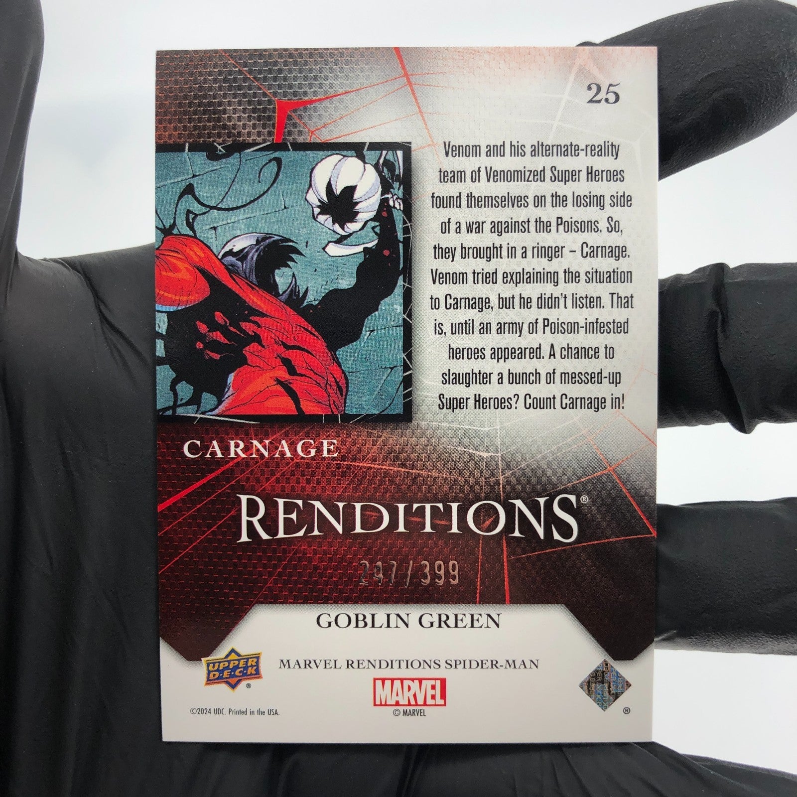 Marvel Card Carnage 25 Green Goblin /399 Fleer Upper Deck Renditions [NM]