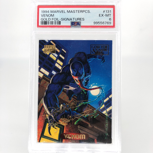 PSA 6 Marvel Card Venom 131 Gold Signature Upper Deck Masterpieces 1994 [6]