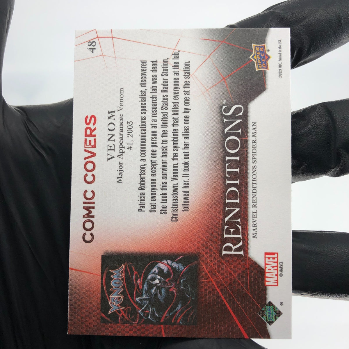 Marvel Card Venom 48 Comic Covers Fleer Upper Deck Renditions [NM]