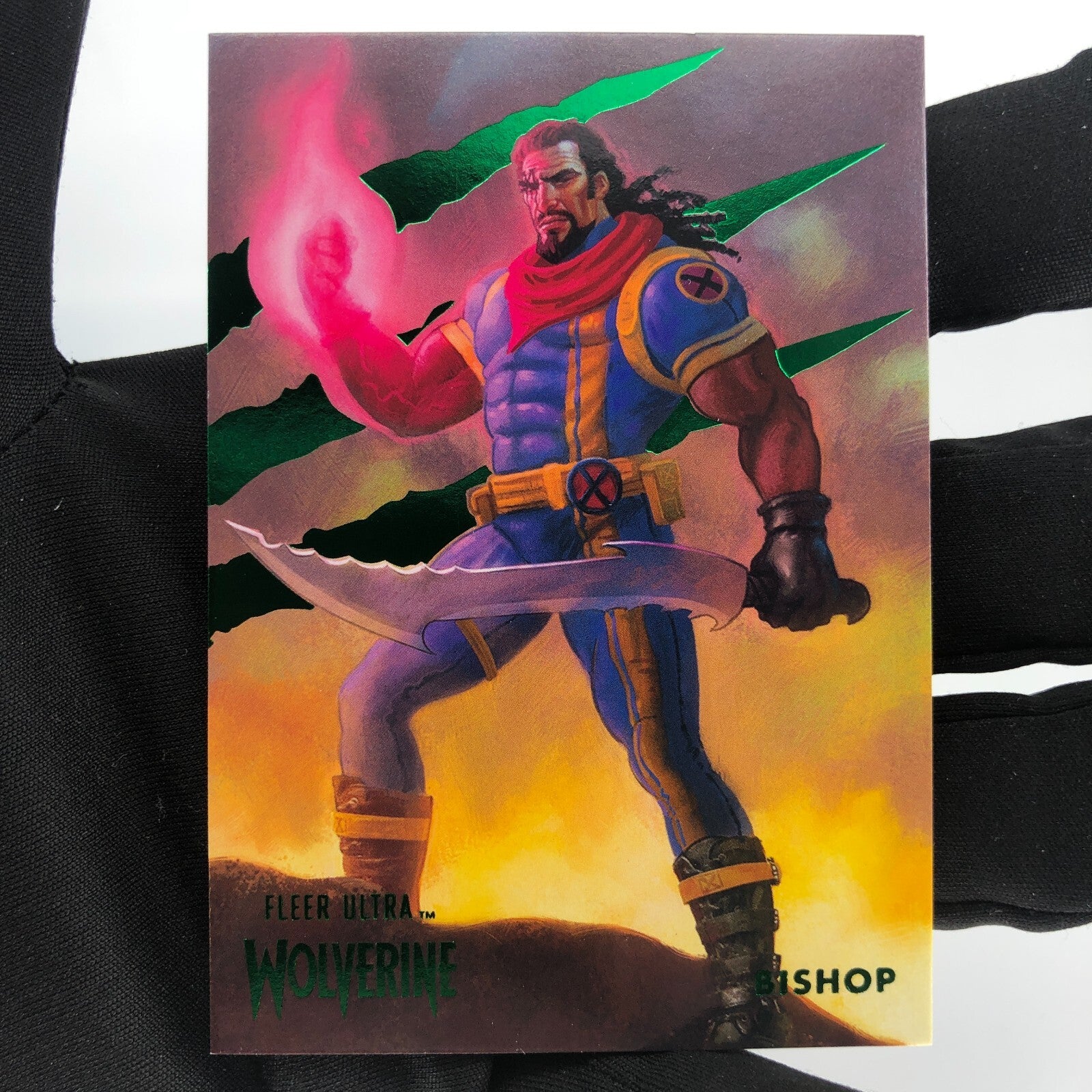 Marvel Card Bishop 61 Green Fleer Upper Wolverine Ultra [A]