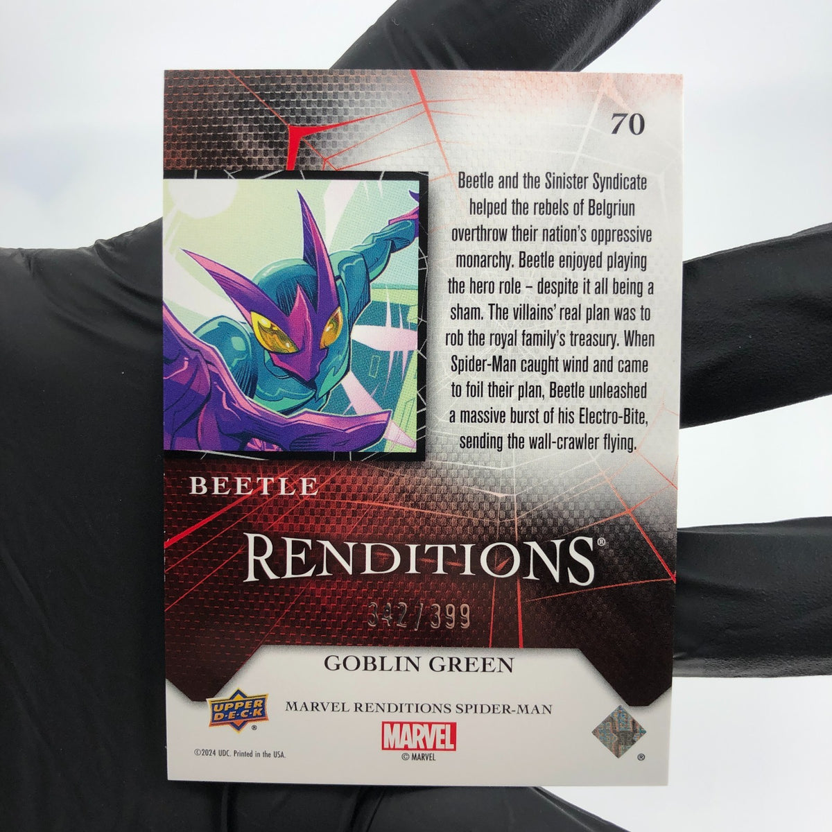 Marvel Card Beetle 70 Green  /399 Fleer Upper Deck Renditions [NM]