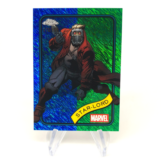 Marvel Card Star Lord 104 Blue Green Shimmer /199 Topps Chrome 2025 [NM]