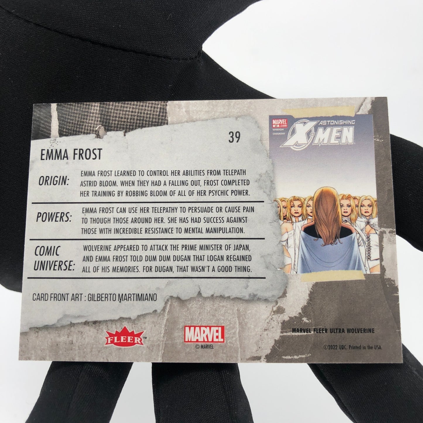 Marvel Card Emma Frost 39 Base Upper Wolverine Ultra [A]