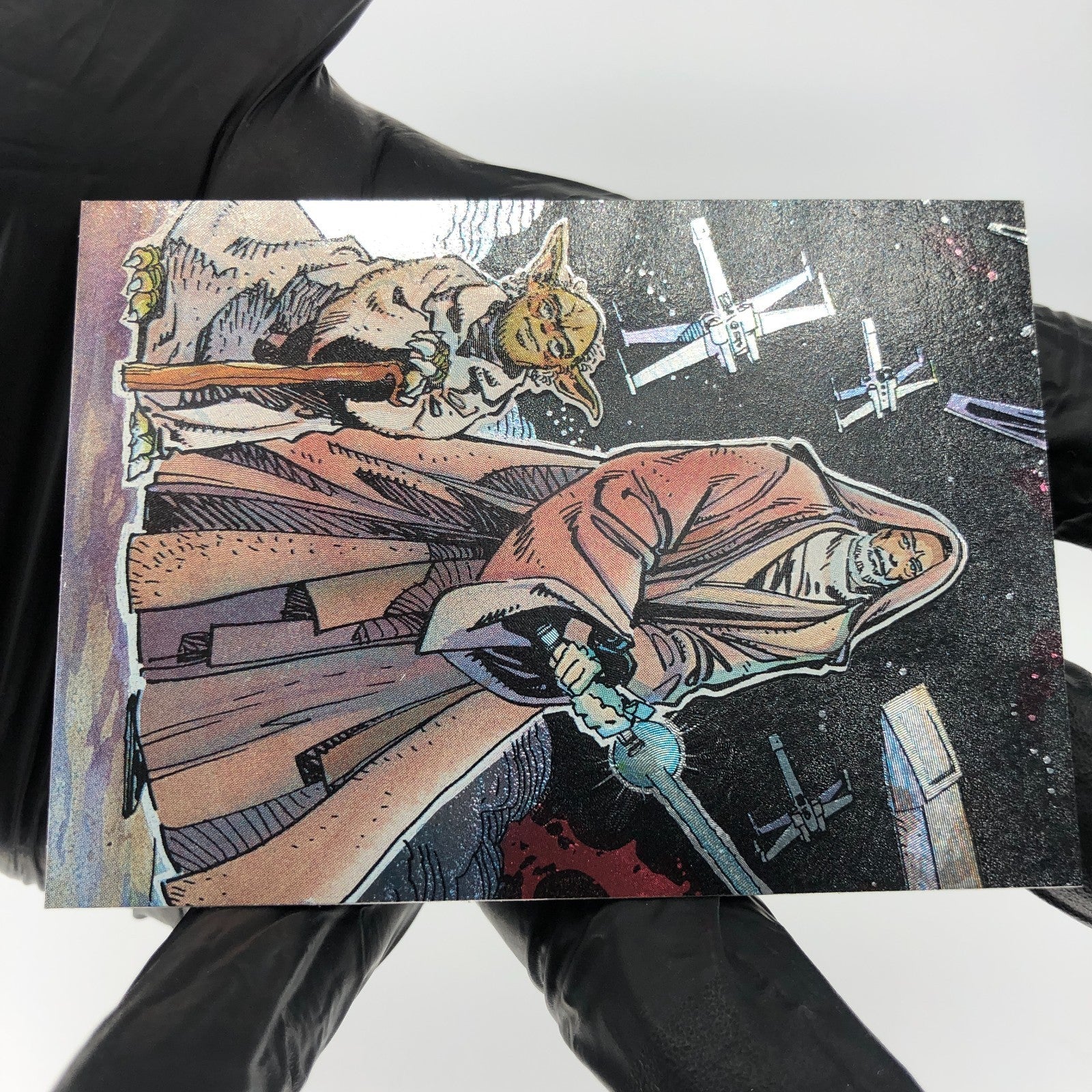 Star Wars Galaxy Card Yoda 5 of 6 Walter Simonson Etched Foil Topps 1993[NM]