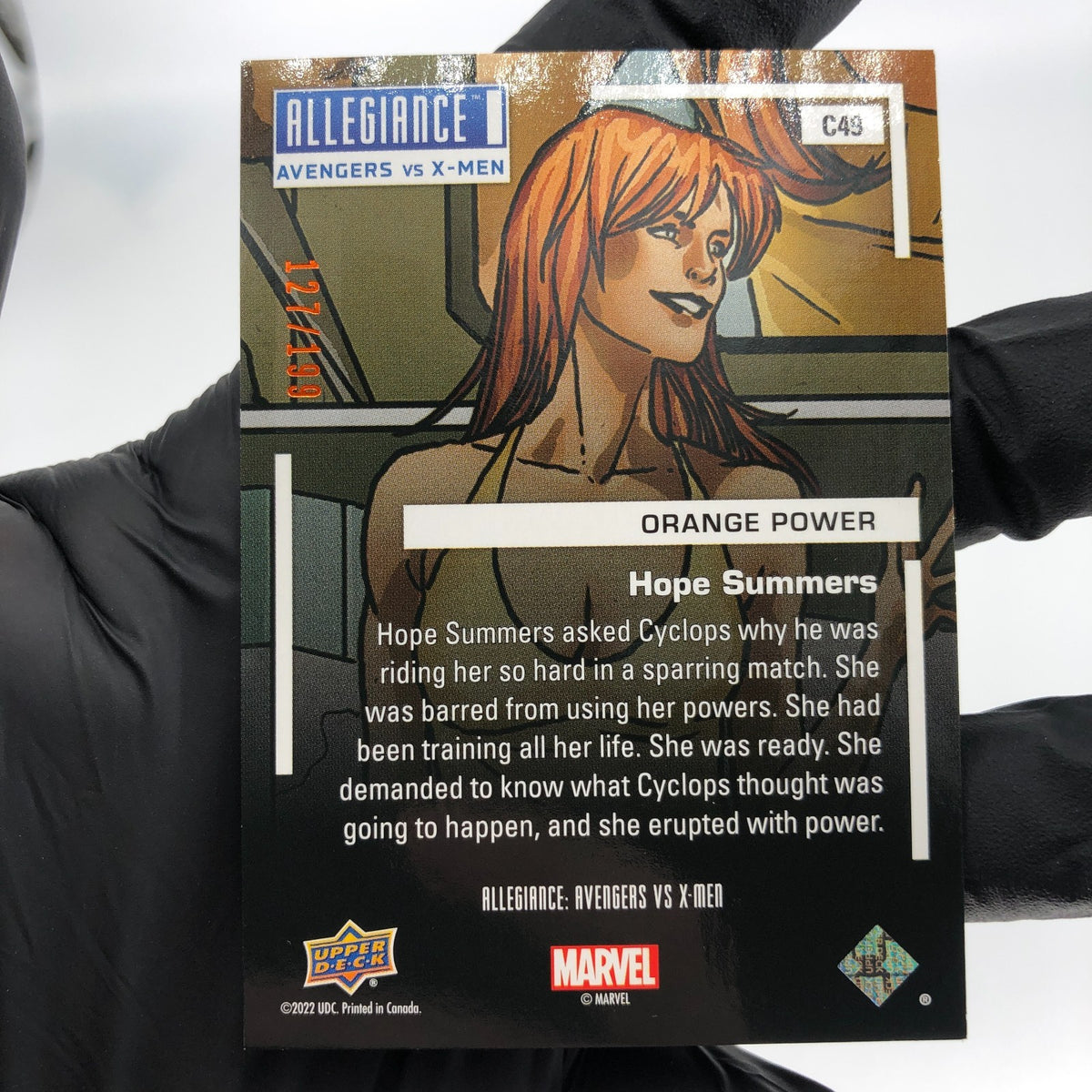 Marvel Card Avengers vs X-Men Hope Summers C49 /199 Allegiance Upper Deck [NM]