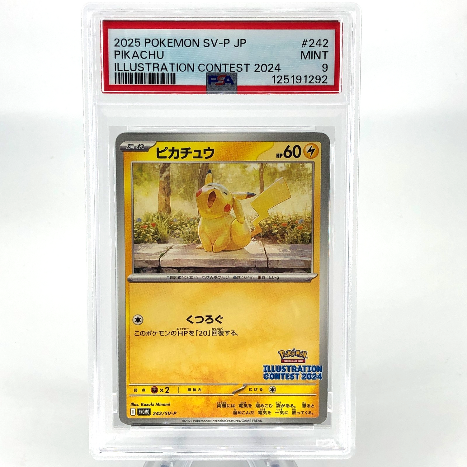 PSA 9 Pokemon Card Pikachu 242/SV-P Promo Japanese Karte [9]