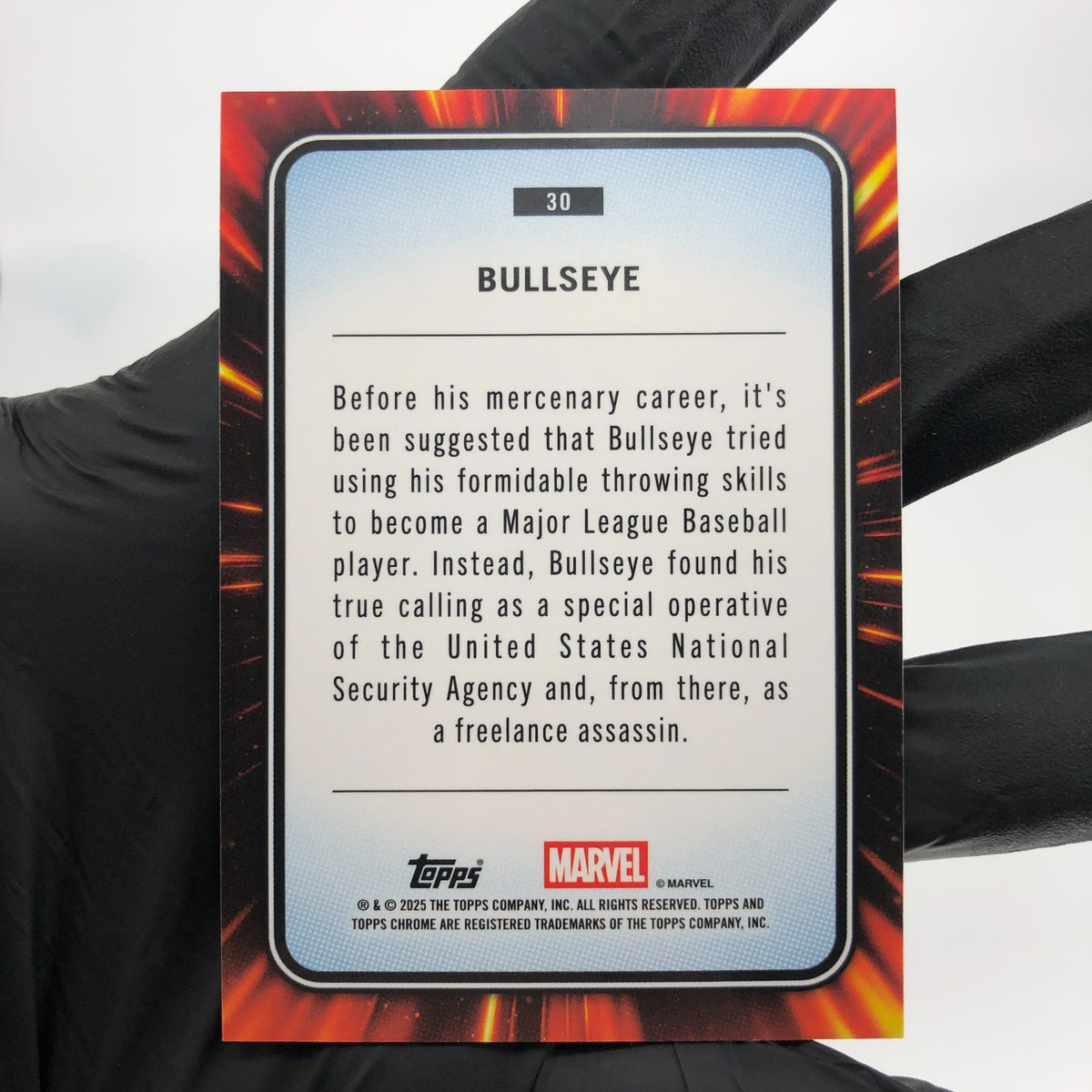 Marvel Card Bullseye 30 Red Web /62 Topps Chrome 2025 [NM]