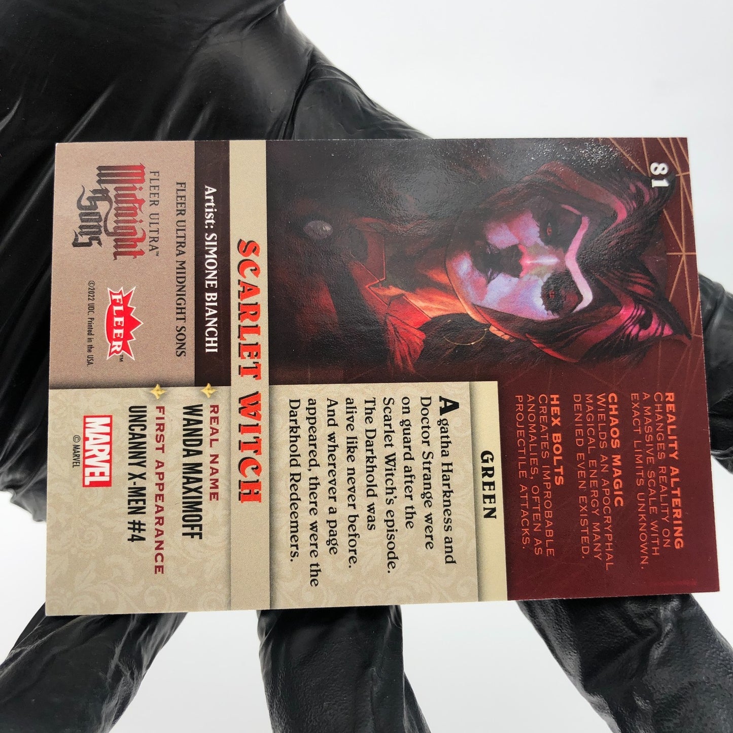 Marvel Card Scarlet Witch 81 Parallel  Midnight Sons 2022 Fleer Upper Deck [NM]