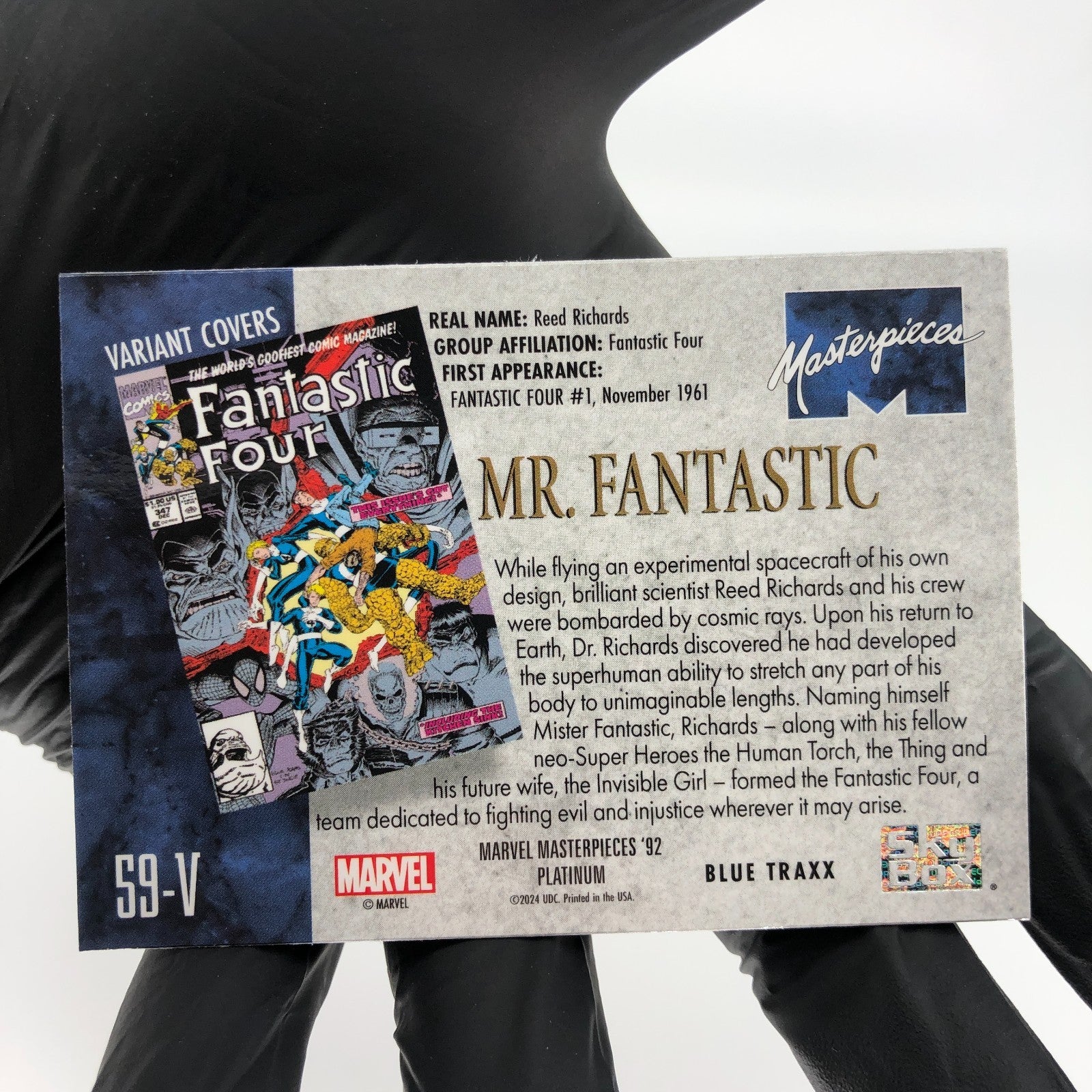 Marvel Card Mr. Fantastic Blue  Traxx 54-V  Fleer Upper Deck Masterpieces [NM]