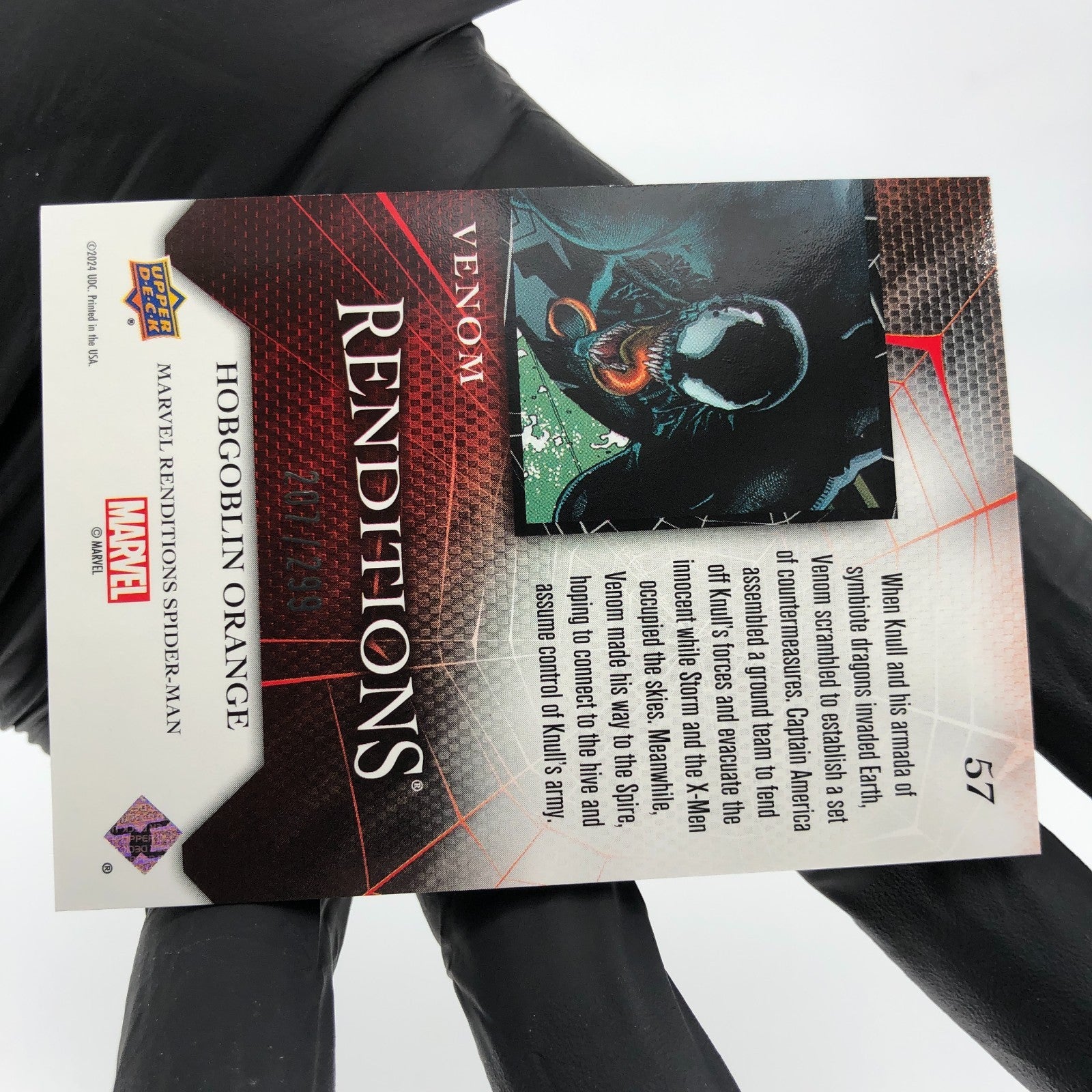 Marvel Card Venom 57 Orange  /299 Fleer Upper Deck Renditions [NM]