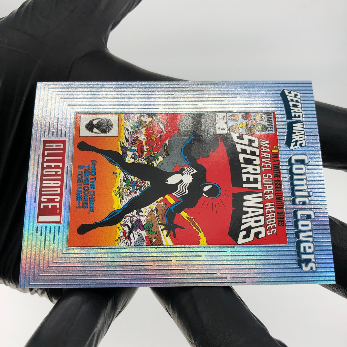 Marvel Card Secret Wars Spider-Man CC-8 Comic Covers Allegiance Upper Deck [NM]