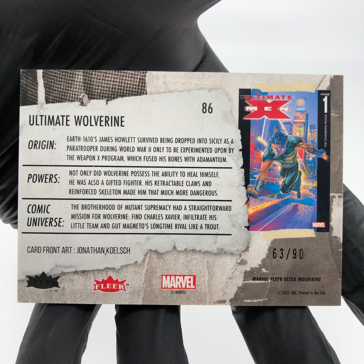 Marvel Card Ultimate Wolverine 86 Gold /90 Fleer Upper Deck Ultra [NM]