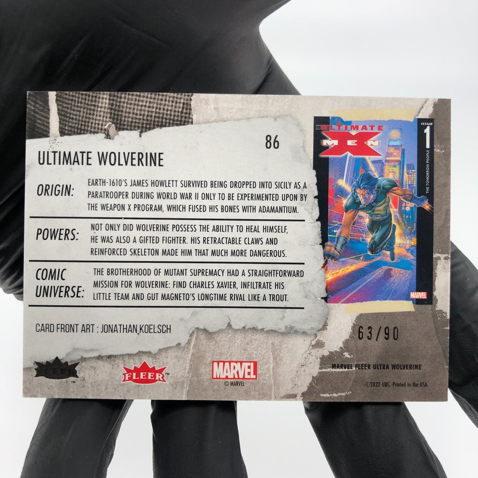 Marvel Card Ultimate Wolverine 86 Gold /90 Fleer Upper Deck Ultra [NM]