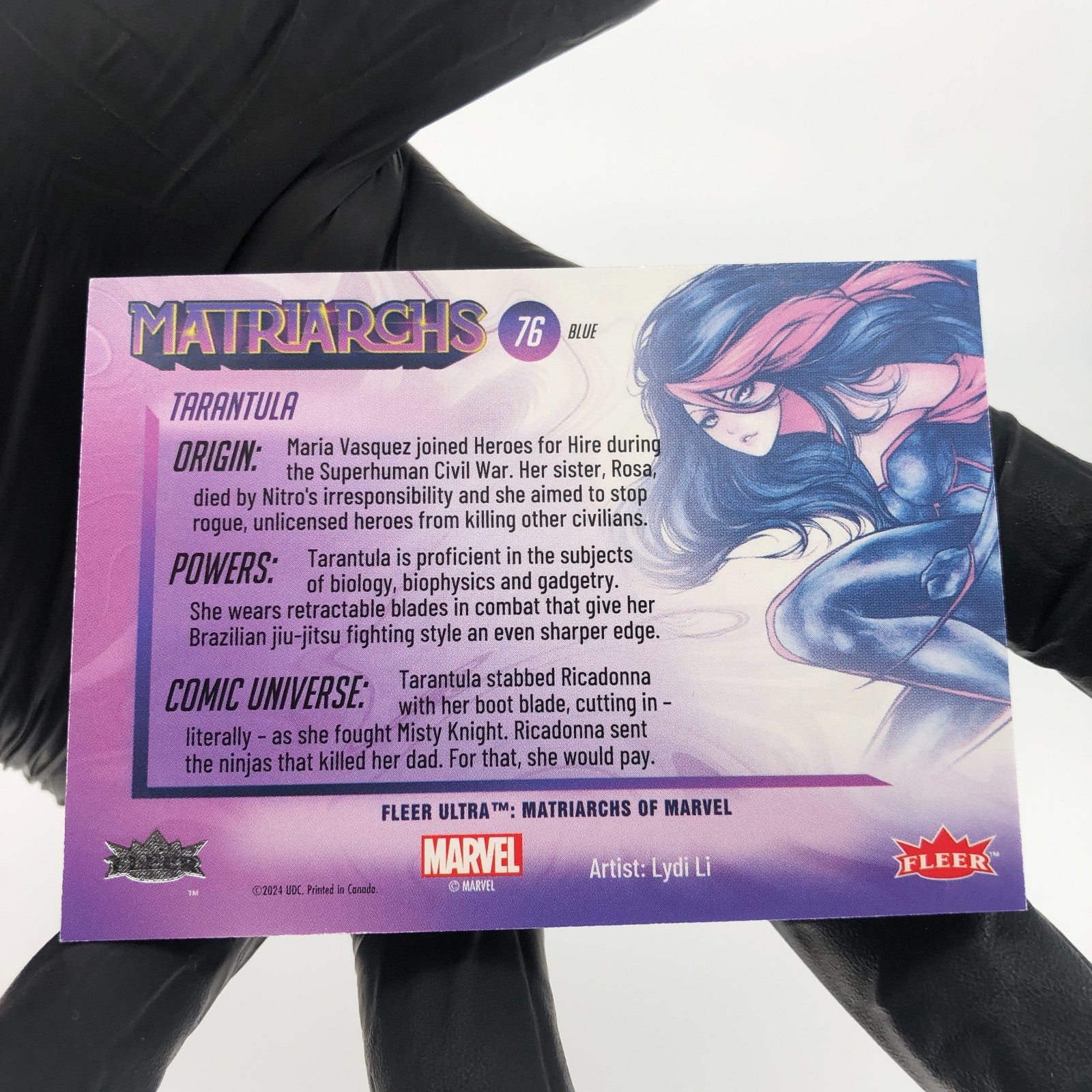 Marvel Card Tarantula 76 Blue Parallel Matriarchs 2024 Fleer Upper Deck [NM]