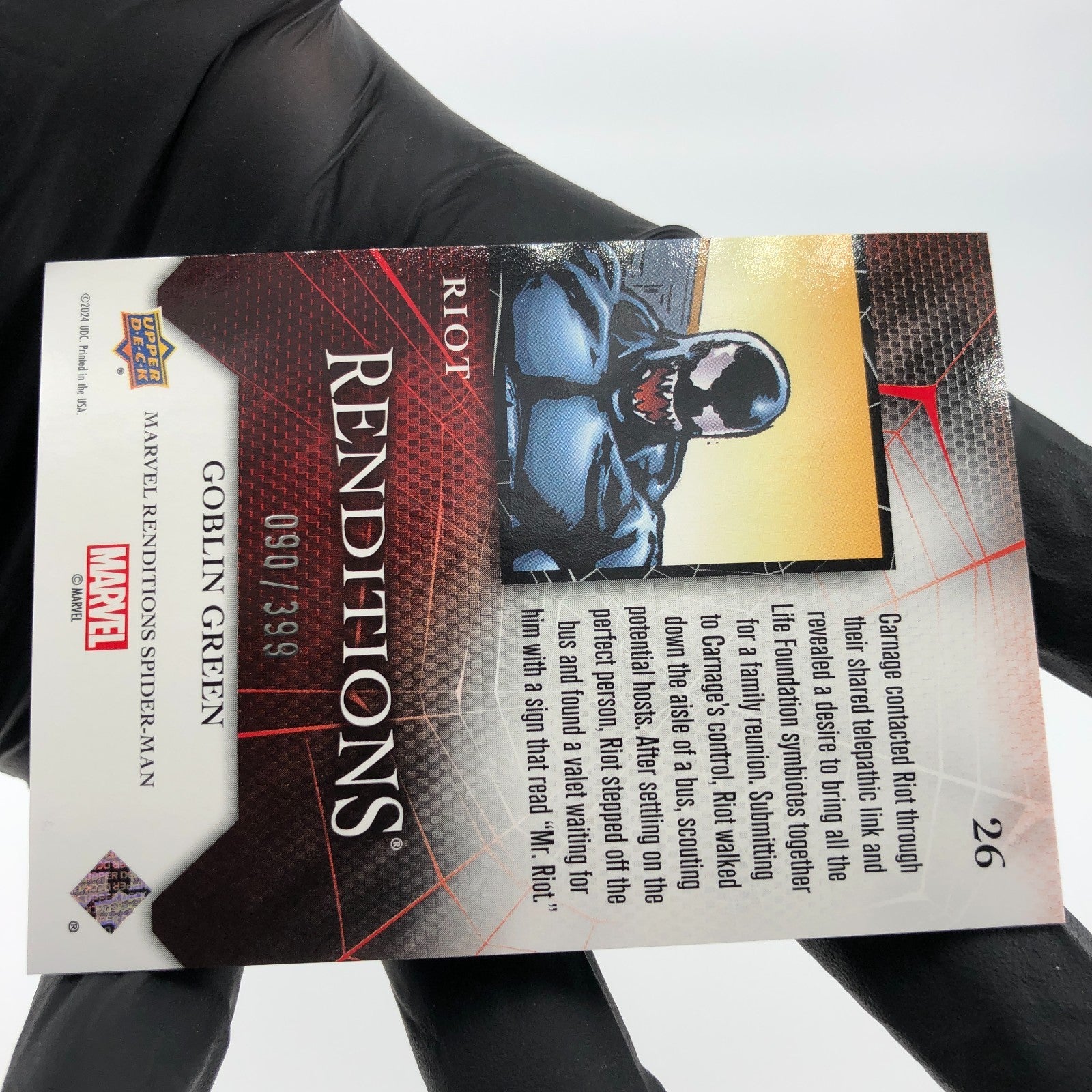 Marvel Card Riot 26 Green  /399 Fleer Upper Deck Renditions [NM]